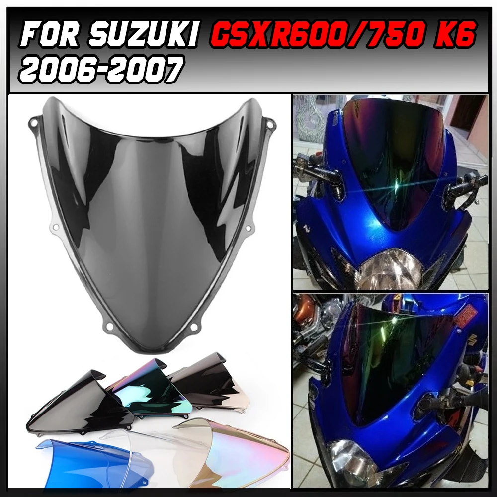 For Suzuki GSXR GSX-R 600 750 R K6 GSXR600 GSXR750 2006 2007 Motorcycle Double Bubble Windshield Deflector Protector Wind Screen
For Suzuki GSXR GSX-R 600 750 R K6 GSXR600 GSXR750 2006 2007 Motorcycle Double Bubble Windshield Deflector Protector Wind Screen