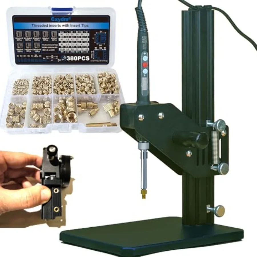 Heat Set Insert Tool with Soldering Iron and M2-M8 Tips for Threaded Inserts Plastic and 3D Printing Components … …
Heat Set Insert Tool with Soldering Iron and M2-M8 Tips for Threaded Inserts Plastic and 3D Printing Components … …
