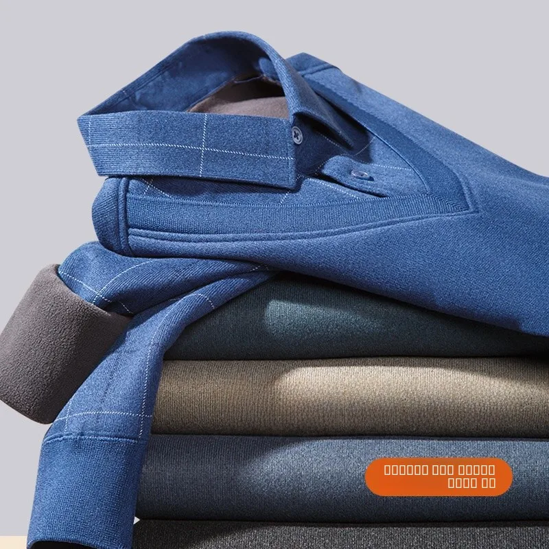 Мужская трикотажная рубашка с длинным рукавом, на флисовой подкладке, утолщенная, зимняя, базовый слой, имитация двухслойности, круглый вырез, для повседневной носки
Мужская трикотажная рубашка с длинным рукавом, на флисовой подкладке, утолщенная, зимняя, базовый слой, имитация двухслойности, круглый вырез, для повседневной носки