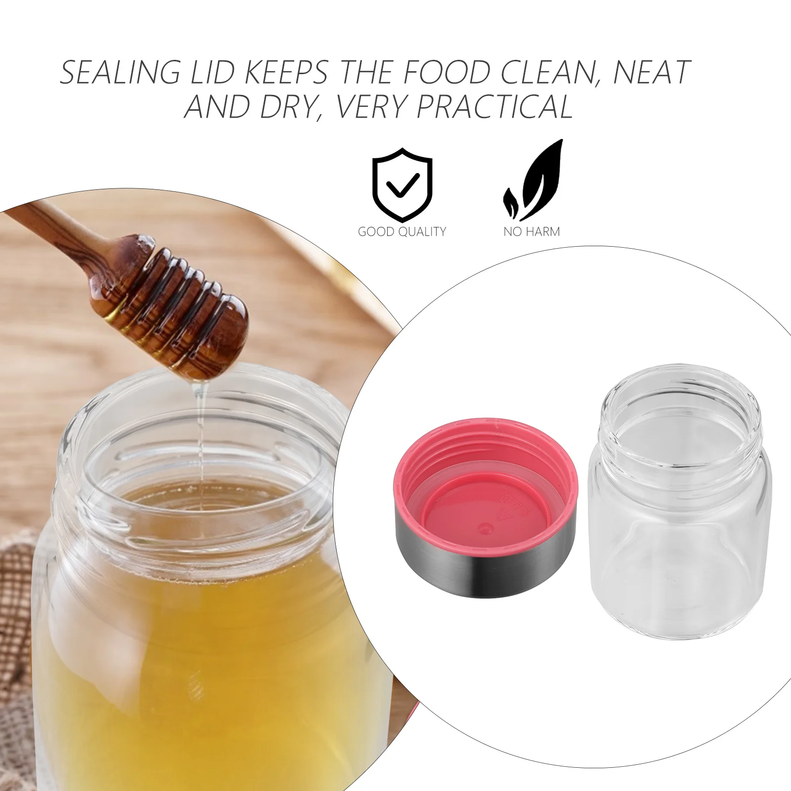 2Pcs Jam Glass Containers Heavy Duty Smooth Surface Jars for Honey Storage Pickles Canning Household Food Preservation
2Pcs Jam Glass Containers Heavy Duty Smooth Surface Jars for Honey Storage Pickles Canning Household Food Preservation