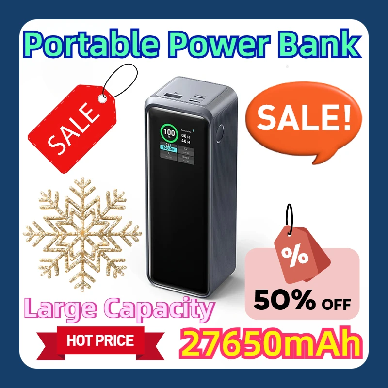 For Laptop Power Bank 27650mAh 3-Port 140W Max Portable Charger Battery Portable Power Bank Large Capacity 250W
For Laptop Power Bank 27650mAh 3-Port 140W Max Portable Charger Battery Portable Power Bank Large Capacity 250W