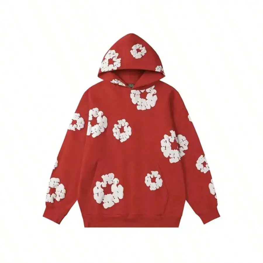 Red Y2K-Inspired Floral Bubble Pattern Hoodie With Long Sleeves And Front Pocket
Red Y2K-Inspired Floral Bubble Pattern Hoodie With Long Sleeves And Front Pocket