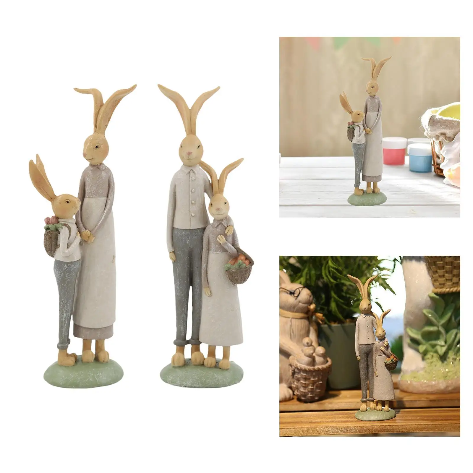 Easter Bunny Family Figurine Tabletop Decoration for Window Sill Bonsai Decor
Easter Bunny Family Figurine Tabletop Decoration for Window Sill Bonsai Decor