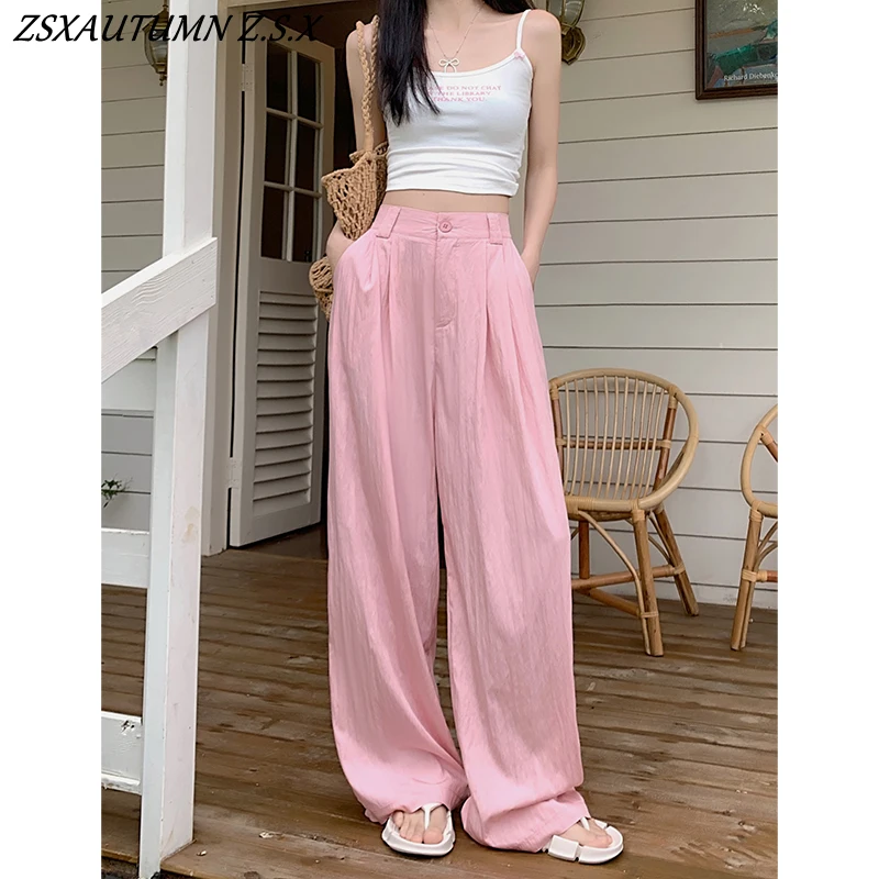 Korean Style Pants Women Clothing Fashion Casual Pants Loose Trousers Female Solid Color Pantalones De Mujer
Korean Style Pants Women Clothing Fashion Casual Pants Loose Trousers Female Solid Color Pantalones De Mujer