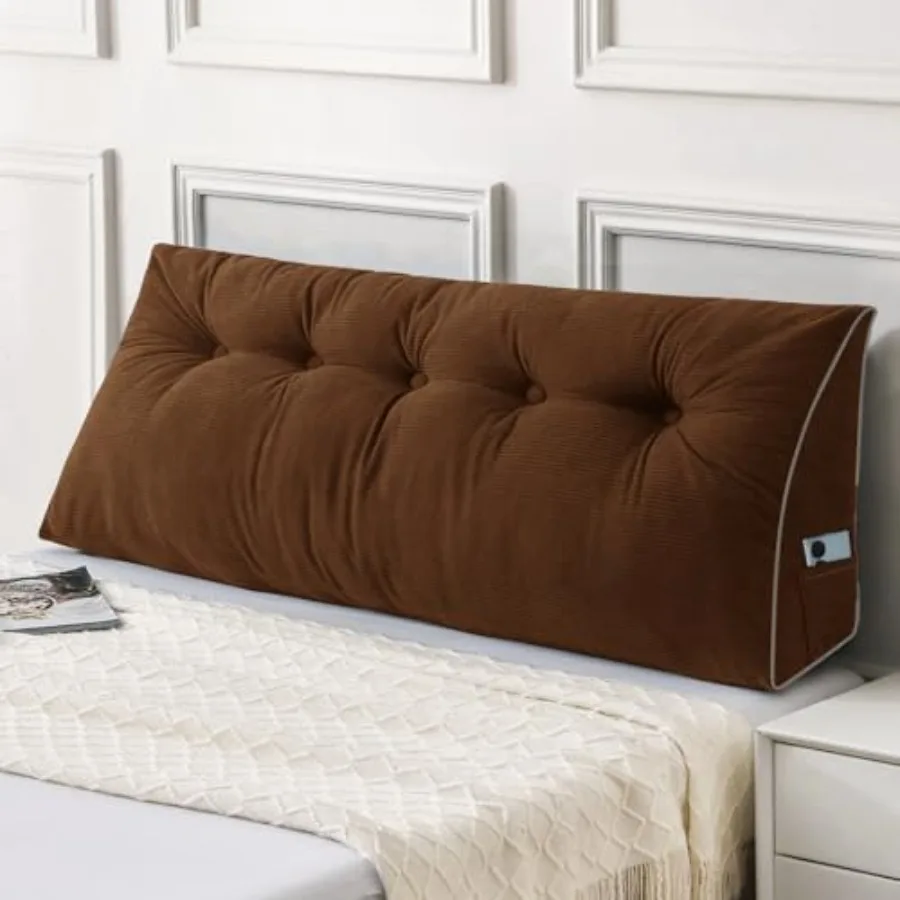 Headboard Pillow, Wedge Pillow Headboard for Sitting Up in Bed, Back-Rest Support Triangular Cushion for Reading - Features Rem
Headboard Pillow, Wedge Pillow Headboard for Sitting Up in Bed, Back-Rest Support Triangular Cushion for Reading - Features Rem