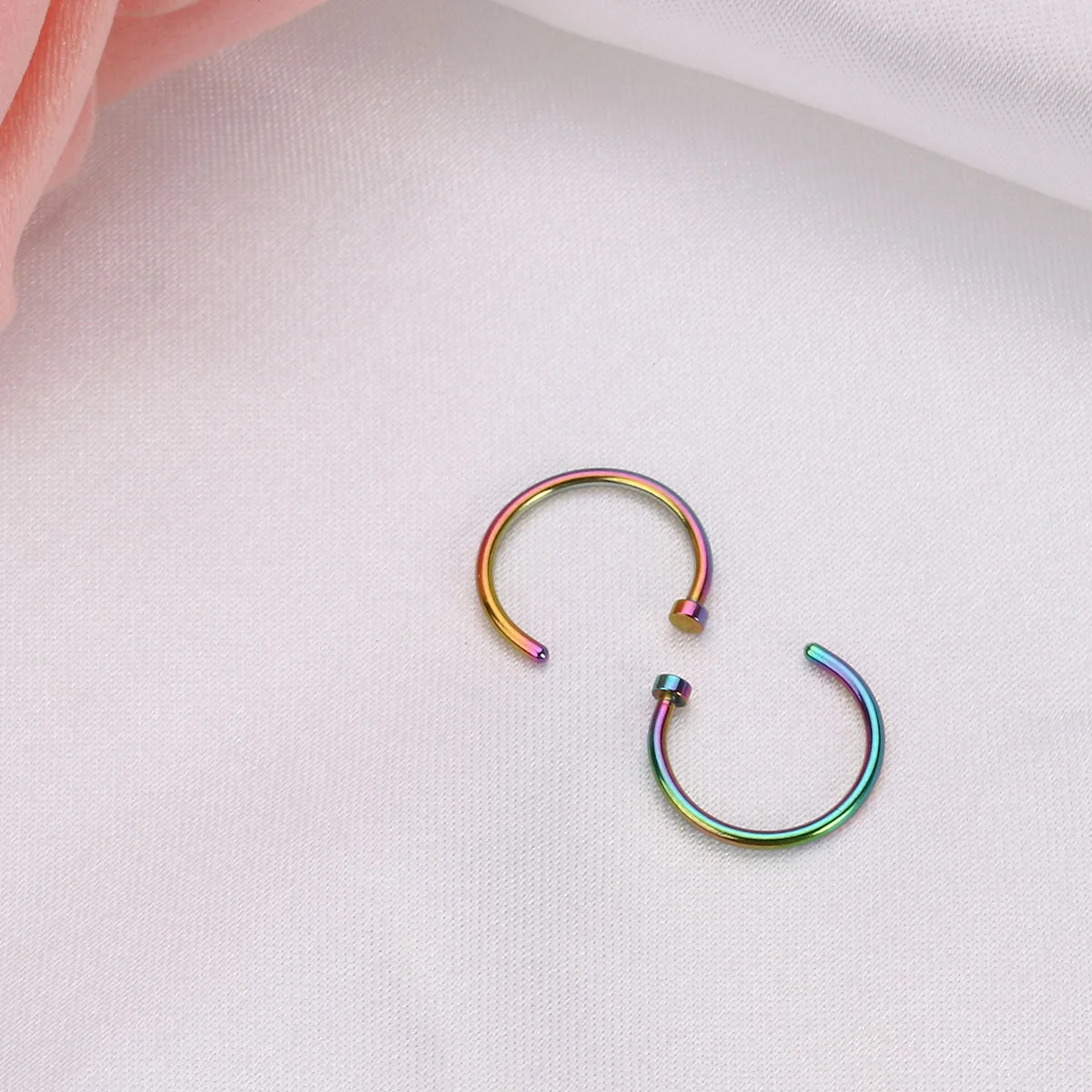 2 Pcs Nose Rings Titanium Steel Piercing Stud Hoop Pink Studs Surgical Colorful Hoops Miss
2 Pcs Nose Rings Titanium Steel Piercing Stud Hoop Pink Studs Surgical Colorful Hoops Miss
