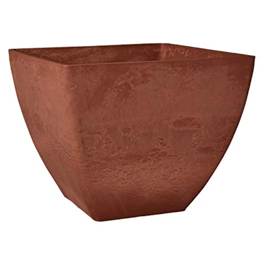 16x13 inch Plastic/Stone/Wood Composite Square Planter No Drainage Hole Drillable,Modern Indoor/Outer Pot for Flowers, Foliage,
16x13 inch Plastic/Stone/Wood Composite Square Planter No Drainage Hole Drillable,Modern Indoor/Outer Pot for Flowers, Foliage,