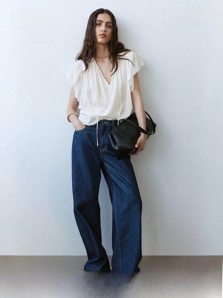 H&M Women's Casual Style Lace Trim Shirt Summer 2026 Fashionable Loose Fit round Neck Short Sleeve Gauze And Cotton Blend
H&M Women's Casual Style Lace Trim Shirt Summer 2026 Fashionable Loose Fit round Neck Short Sleeve Gauze And Cotton Blend