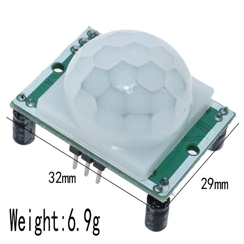 HC-SR501 Adjust Infrared IR Pyroelectric Infrared PIR module Motion Sensor Detector Module
HC-SR501 Adjust Infrared IR Pyroelectric Infrared PIR module Motion Sensor Detector Module