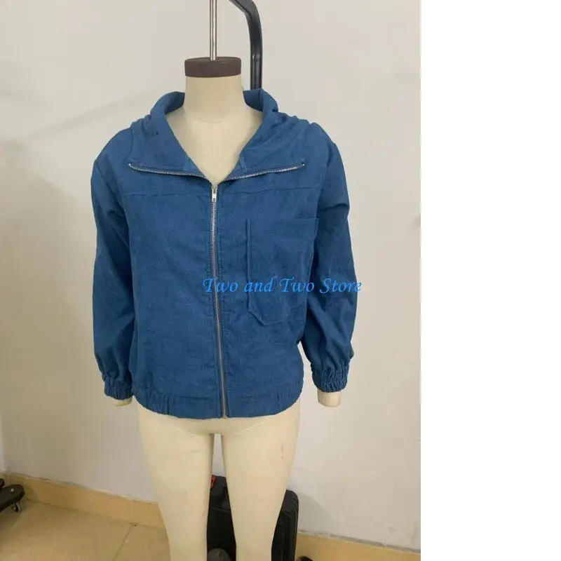 HX6F Women's Corduroy Drawstring Hooded Pocket Zip Up Loose Shacket Coat
HX6F Women's Corduroy Drawstring Hooded Pocket Zip Up Loose Shacket Coat