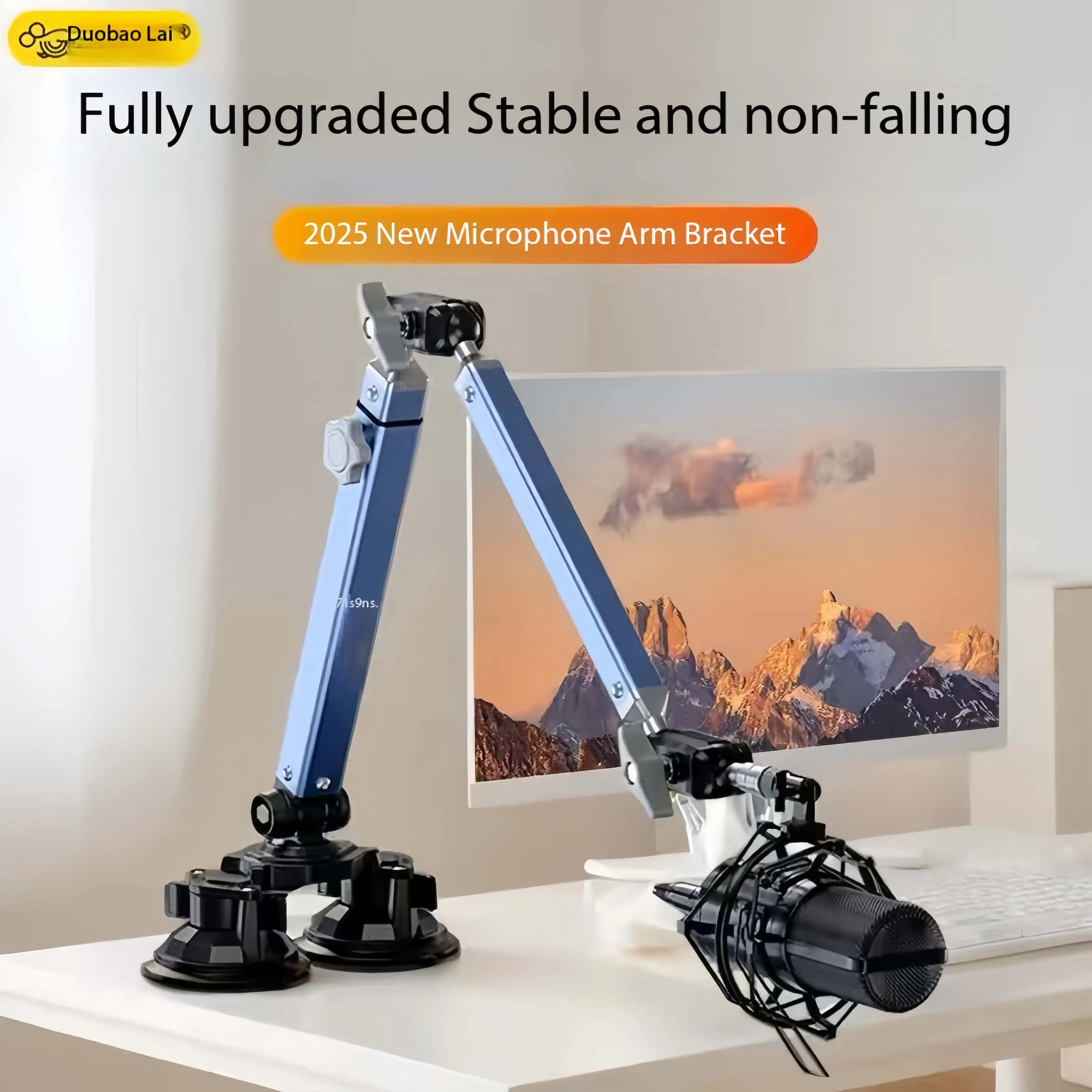 Professional Dual Suction Cup Mount Flexible Microphone Hanging Adjustable Boom Scissor Arm Stand for Live Streaming
Professional Dual Suction Cup Mount Flexible Microphone Hanging Adjustable Boom Scissor Arm Stand for Live Streaming