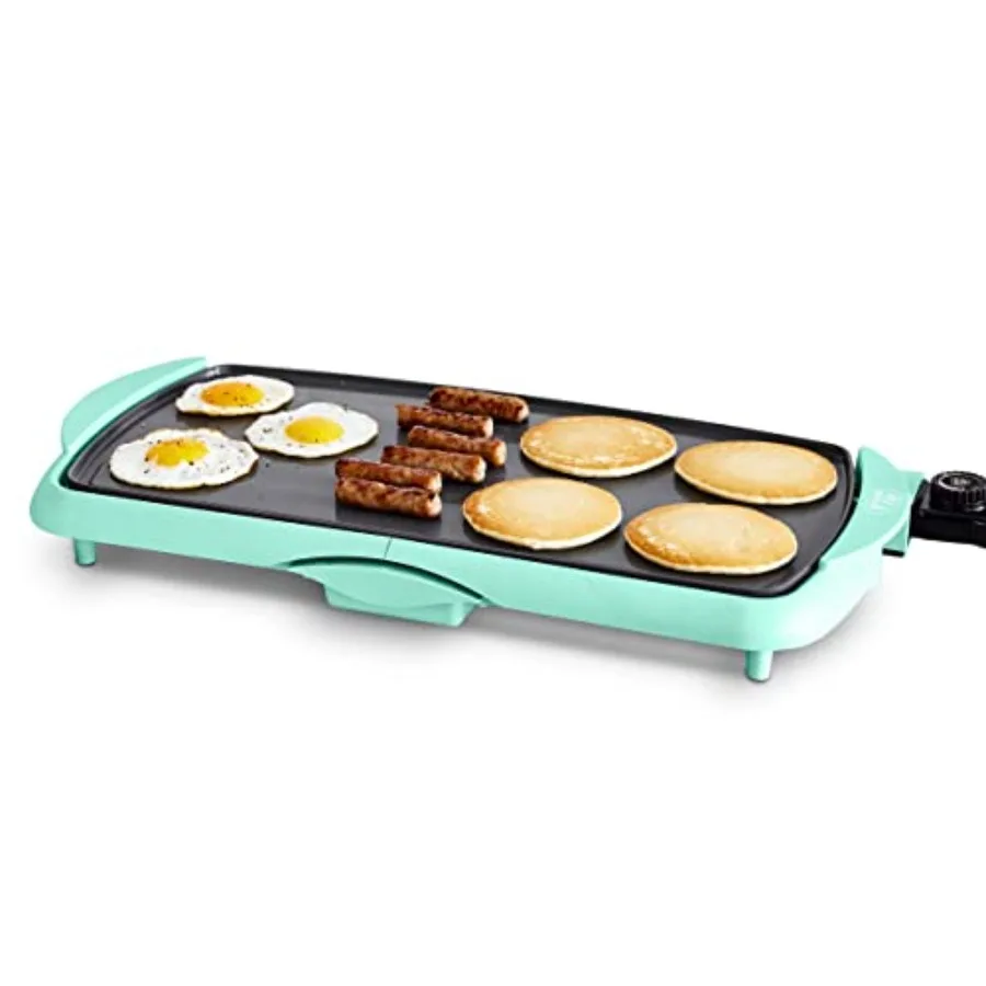 20" Extra Large Electric Griddle, Non-Toxic PFAS and PFOA-Free Ceramic Nonstick, Temperature Control, Quick Even Heating, Remov
20" Extra Large Electric Griddle, Non-Toxic PFAS and PFOA-Free Ceramic Nonstick, Temperature Control, Quick Even Heating, Remov