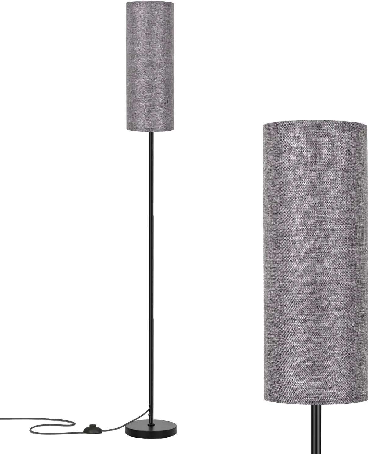 Grey Shade Floor Lamp with Foot Pedal Switch, Slim Design for Living Room Bedroom Office Corner Lighting
Grey Shade Floor Lamp with Foot Pedal Switch, Slim Design for Living Room Bedroom Office Corner Lighting