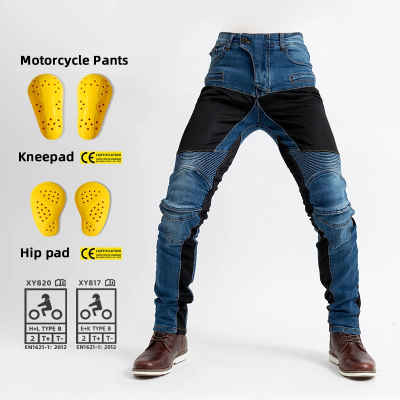 Summer Riding breath Net Motorcycle Riding Jeans Outdoor Man Pants Motocross Motorbike Cycling Trousers with Protective Gear
Summer Riding breath Net Motorcycle Riding Jeans Outdoor Man Pants Motocross Motorbike Cycling Trousers with Protective Gear