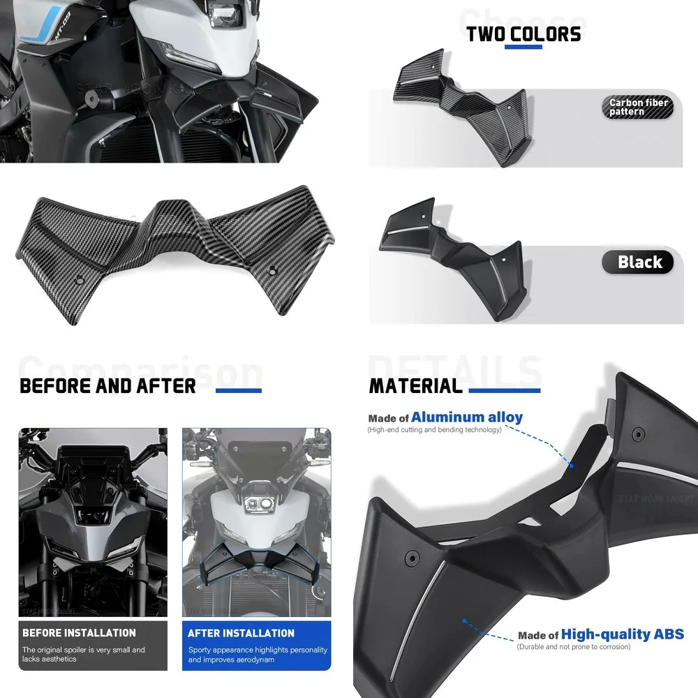 For YAMAHA MT-09 MT09 MT 09 SP 2024 2025 Gen 4 Motorcycle Sport Downforce Naked Front Spoilers Aerodynamic Wing Deflector
For YAMAHA MT-09 MT09 MT 09 SP 2024 2025 Gen 4 Motorcycle Sport Downforce Naked Front Spoilers Aerodynamic Wing Deflector