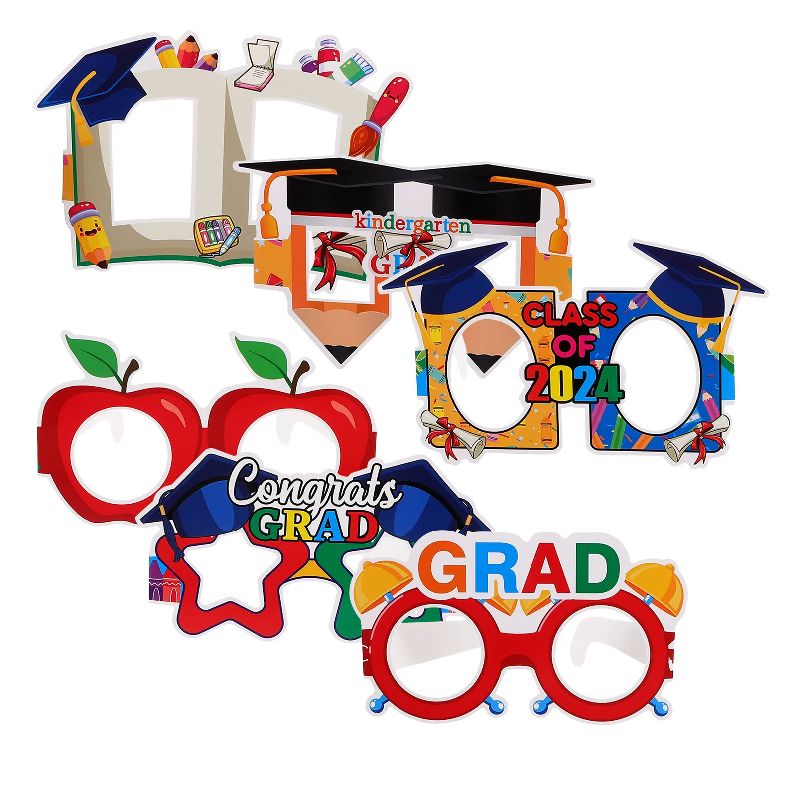 6Pcs Graduation Paper Glasses Fun Photo Props for Preschool Party Accessories 2024 Preschool Paper Glasses Graduation Eyeglasses
6Pcs Graduation Paper Glasses Fun Photo Props for Preschool Party Accessories 2024 Preschool Paper Glasses Graduation Eyeglasses