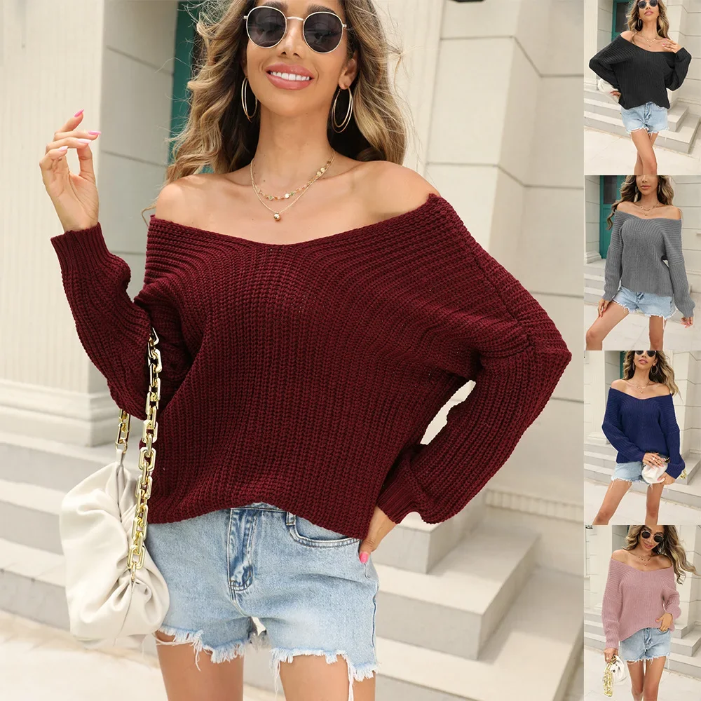 2023 New Sweater Women's Solid Color V-neck Long Sleeve Knitwear Temperament Commuter Sweater for Women
2023 New Sweater Women's Solid Color V-neck Long Sleeve Knitwear Temperament Commuter Sweater for Women
