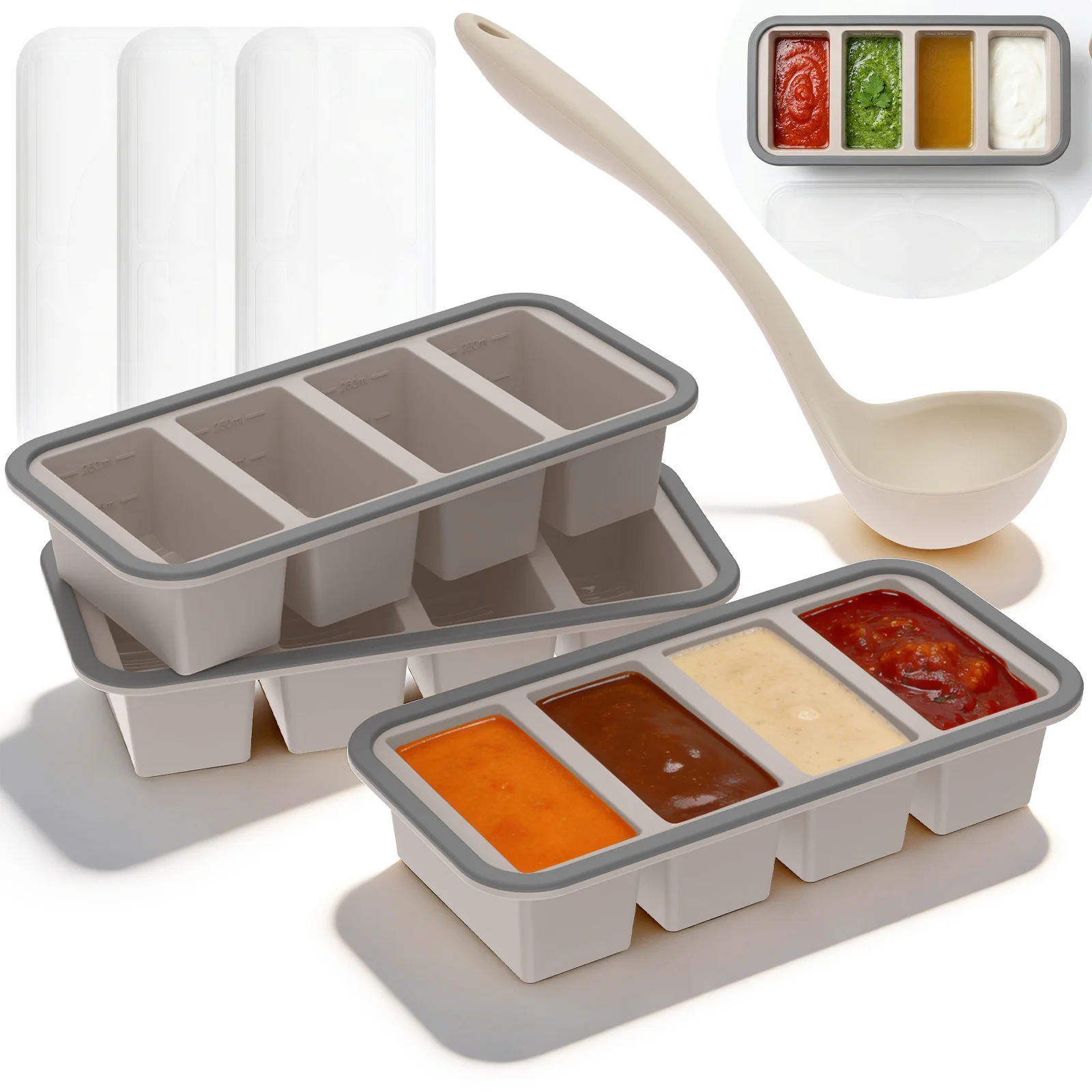3Pcs Silicone Freezer Trays with Lids Large Silicone Ice Cube Tray Mold BPA Free Food Storage Container Baking Mold Kitchen Tool
3Pcs Silicone Freezer Trays with Lids Large Silicone Ice Cube Tray Mold BPA Free Food Storage Container Baking Mold Kitchen Tool
