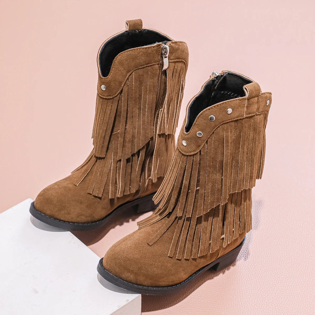 Girls Double Layer Fringe Pointed Toe Leather Boots Kids Low Heels Boot Children Fashion Princess Mid Length Boots Chelsea Boots
Girls Double Layer Fringe Pointed Toe Leather Boots Kids Low Heels Boot Children Fashion Princess Mid Length Boots Chelsea Boots