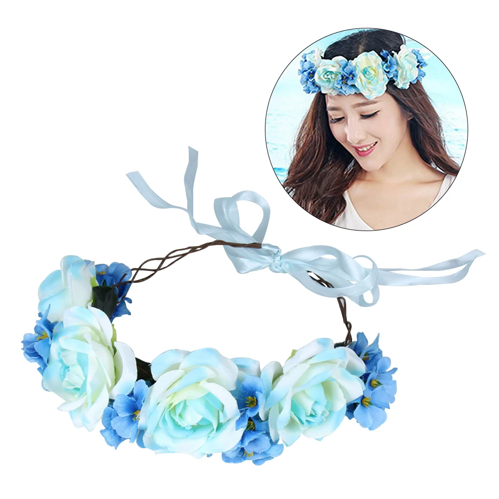 Blue Flower Wreath Headband Elegant Hair Bands Wedding Party Adjustable Ribbon Smooth Texture Fits Women Birthday Cosplay
Blue Flower Wreath Headband Elegant Hair Bands Wedding Party Adjustable Ribbon Smooth Texture Fits Women Birthday Cosplay