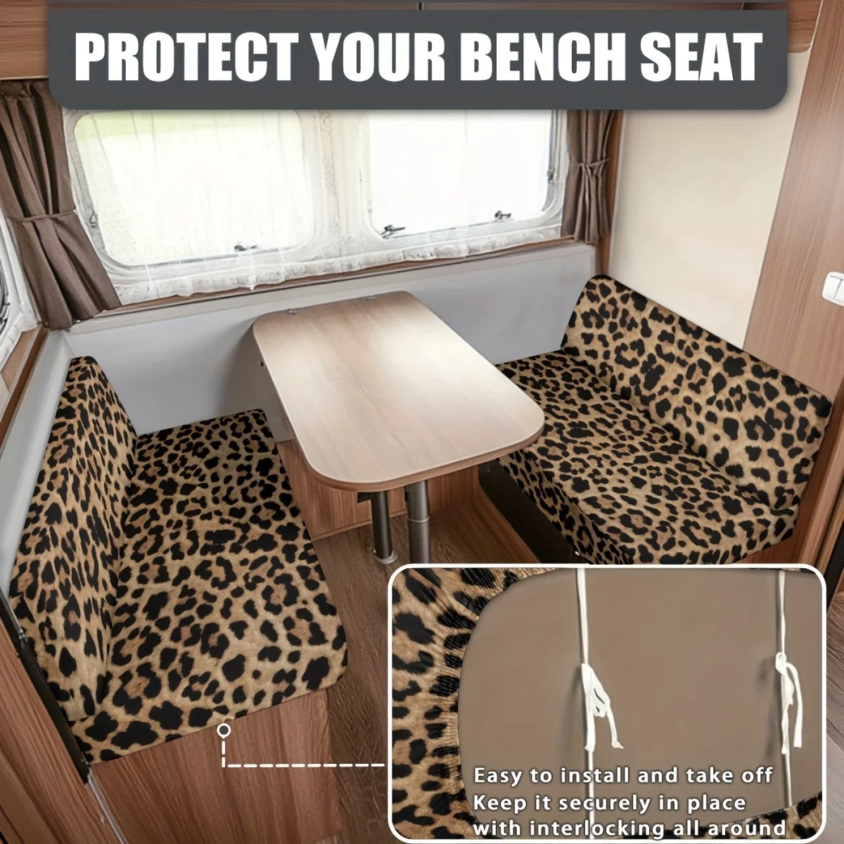 Retro Brown Leopard Print And Cow Pattern Zebra Print Sofa Cushion Covers, Featuring an Animal Texture Theme for RV Sofa Covers - Includes 1 Backrest Cover And 1 Bench Cover, Universal Cat Scratch Resistant, Stretchable, Washable
Retro Brown Leopard Print And Cow Pattern Zebra Print Sofa Cushion Covers, Featuring an Animal Texture Theme for RV Sofa Covers - Includes 1 Backrest Cover And 1 Bench Cover, Universal Cat Scratch Resistant, Stretchable, Washable
