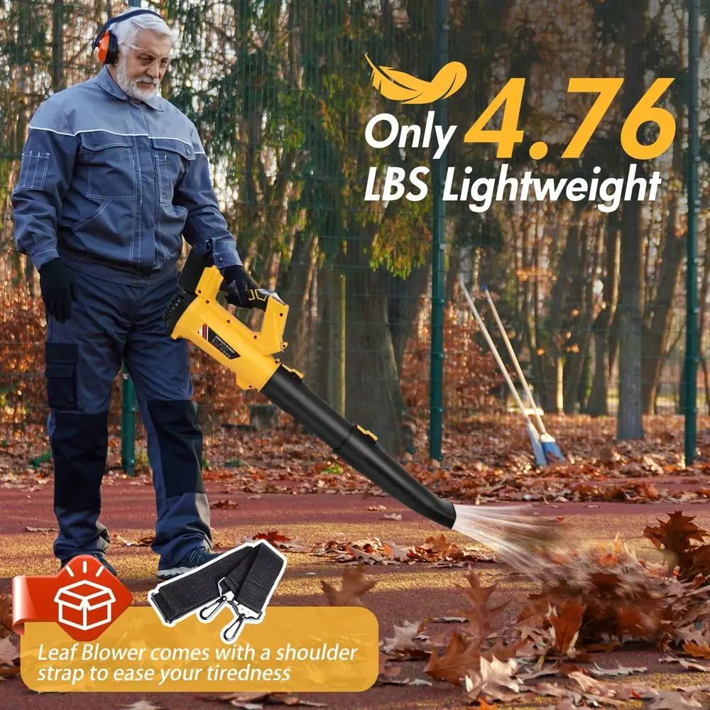 Leaf Blower 540CFM 170MPH, Lightweight Battery Powered Leaf Blower 6.0Ah For Yard With 2 Nozzles, 6 Speeds Handheld Electric Bl
Leaf Blower 540CFM 170MPH, Lightweight Battery Powered Leaf Blower 6.0Ah For Yard With 2 Nozzles, 6 Speeds Handheld Electric Bl