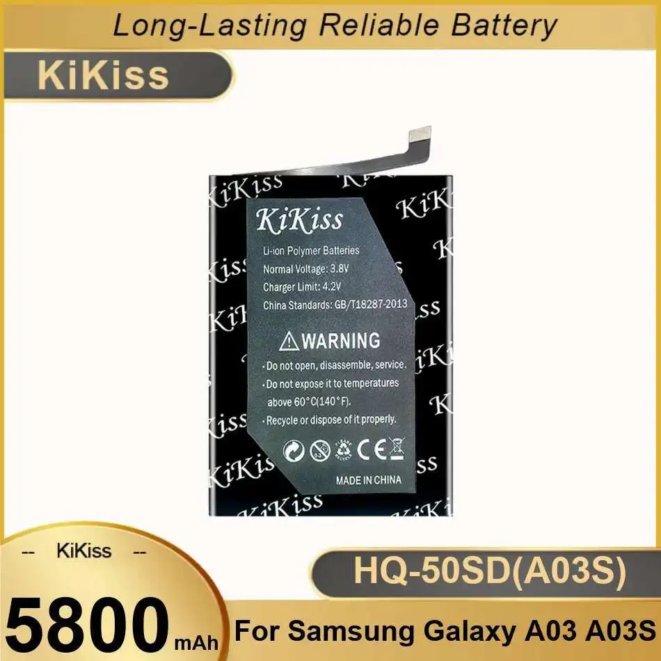Для Samsung Galaxy A03 A03S Премиум-замена 5800 мАч HQ-50SD A03S долговечный аккумулятор для мобильного телефона
Для Samsung Galaxy A03 A03S Премиум-замена 5800 мАч HQ-50SD A03S долговечный аккумулятор для мобильного телефона