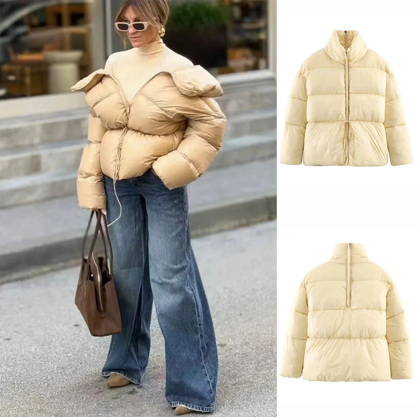 Новое зимнее поступление, женская свободная одежда для поездок на работу, длинная хлопковая куртка на молнии с застежкой-молнией на талии, верхняя одежда с воротником-стойкой
Новое зимнее поступление, женская свободная одежда для поездок на работу, длинная хлопковая куртка на молнии с застежкой-молнией на талии, верхняя одежда с воротником-стойкой