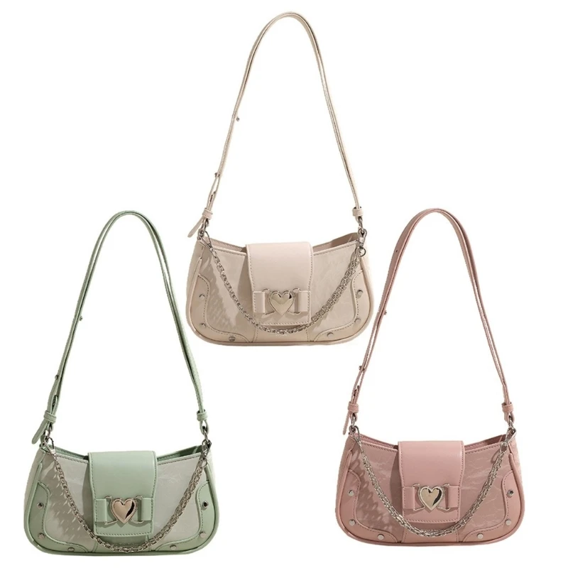 Chain Underarm Bag Women PU Leather Solid Color Heart Crossbody Shoulder Handbag
Chain Underarm Bag Women PU Leather Solid Color Heart Crossbody Shoulder Handbag