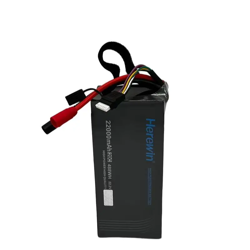Herewin 22000mah 22.2V 20C 6S Battery Agriculture Drone UAV Battery Special Pack for Aircraft Drone UAV
Herewin 22000mah 22.2V 20C 6S Battery Agriculture Drone UAV Battery Special Pack for Aircraft Drone UAV