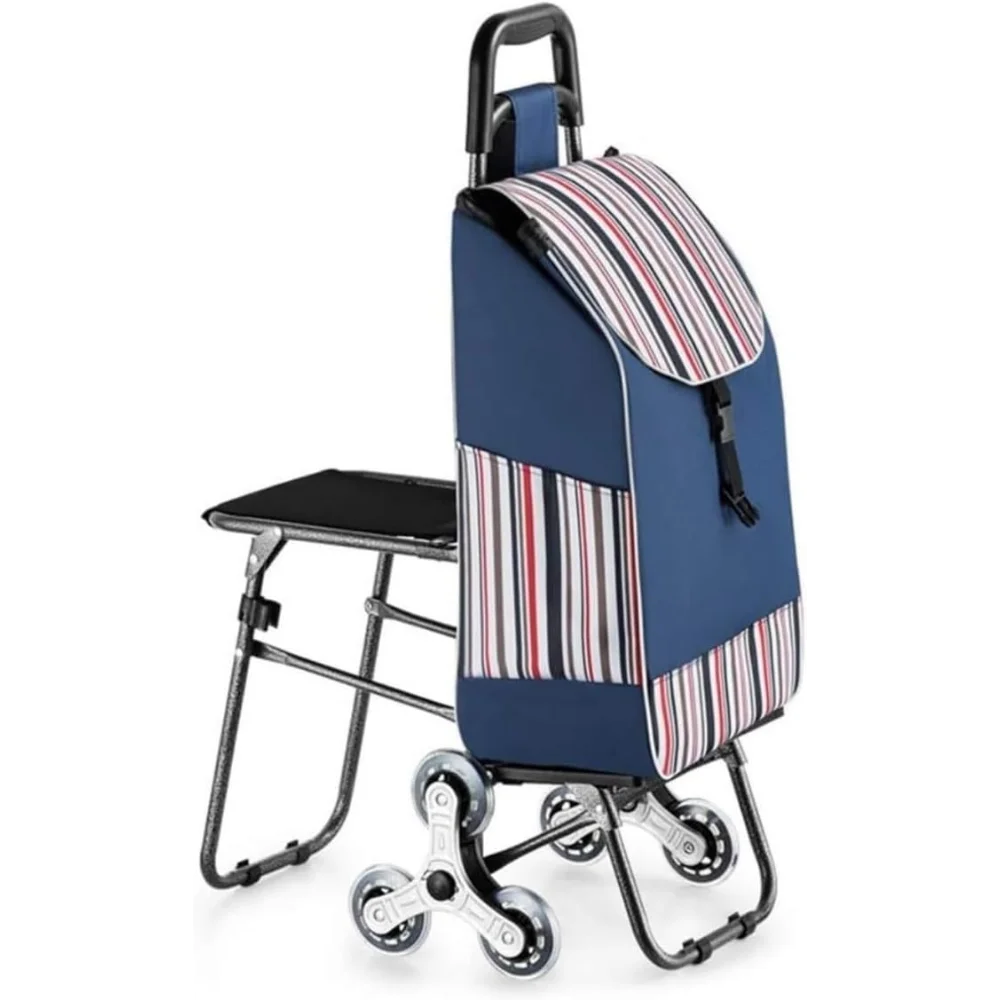 Lightweight Stair Climber Trolley Cart with Seat for Rest | Sport Grocery Cart | Portable Shopping Cart for Climbing Stairs
Lightweight Stair Climber Trolley Cart with Seat for Rest | Sport Grocery Cart | Portable Shopping Cart for Climbing Stairs