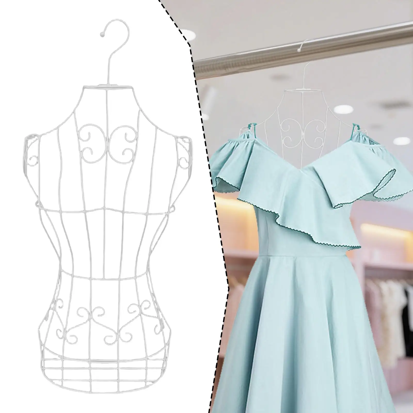 Hanging Half Body Torso Mannequin Easy to Use Support Convenient Iron Female Mannequin Dress Form Torso Body for Sewing Stores
Hanging Half Body Torso Mannequin Easy to Use Support Convenient Iron Female Mannequin Dress Form Torso Body for Sewing Stores