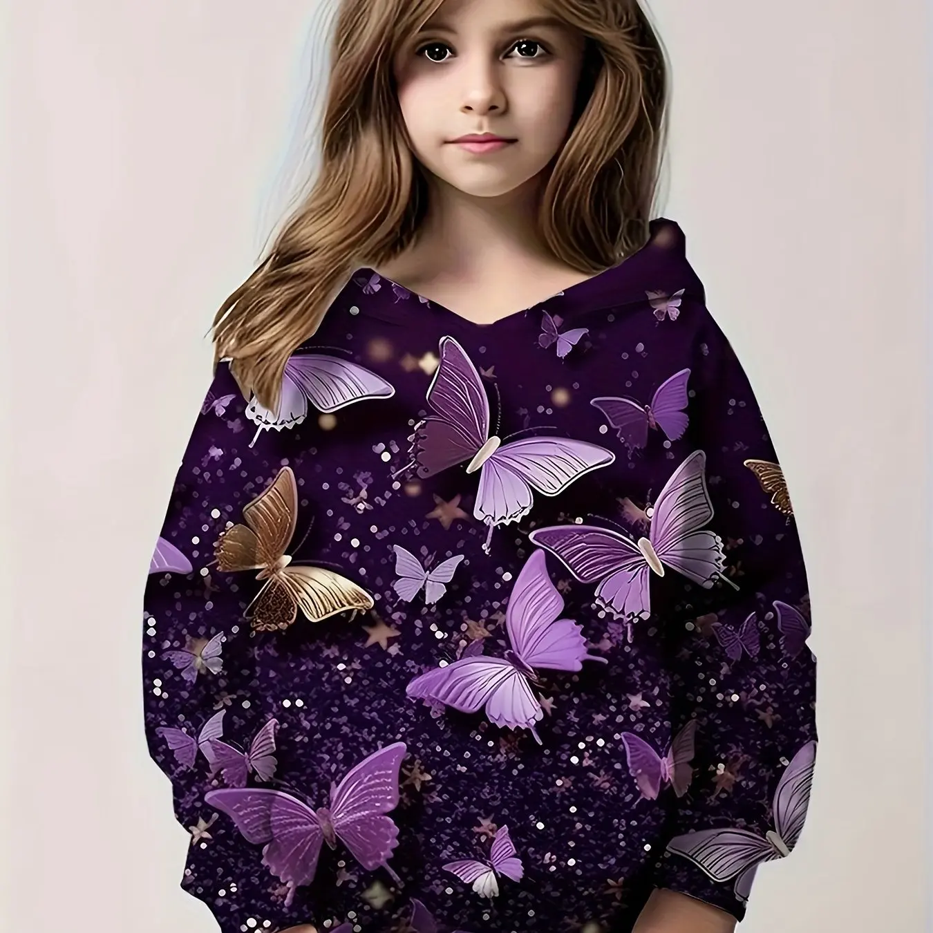 Kids Clothes Girl Hoodies Long Sleeve 3D Beautiful Butterfly Print Children Spring Fall Clothes Outdoor Casual Girl Clothes Tops
Kids Clothes Girl Hoodies Long Sleeve 3D Beautiful Butterfly Print Children Spring Fall Clothes Outdoor Casual Girl Clothes Tops