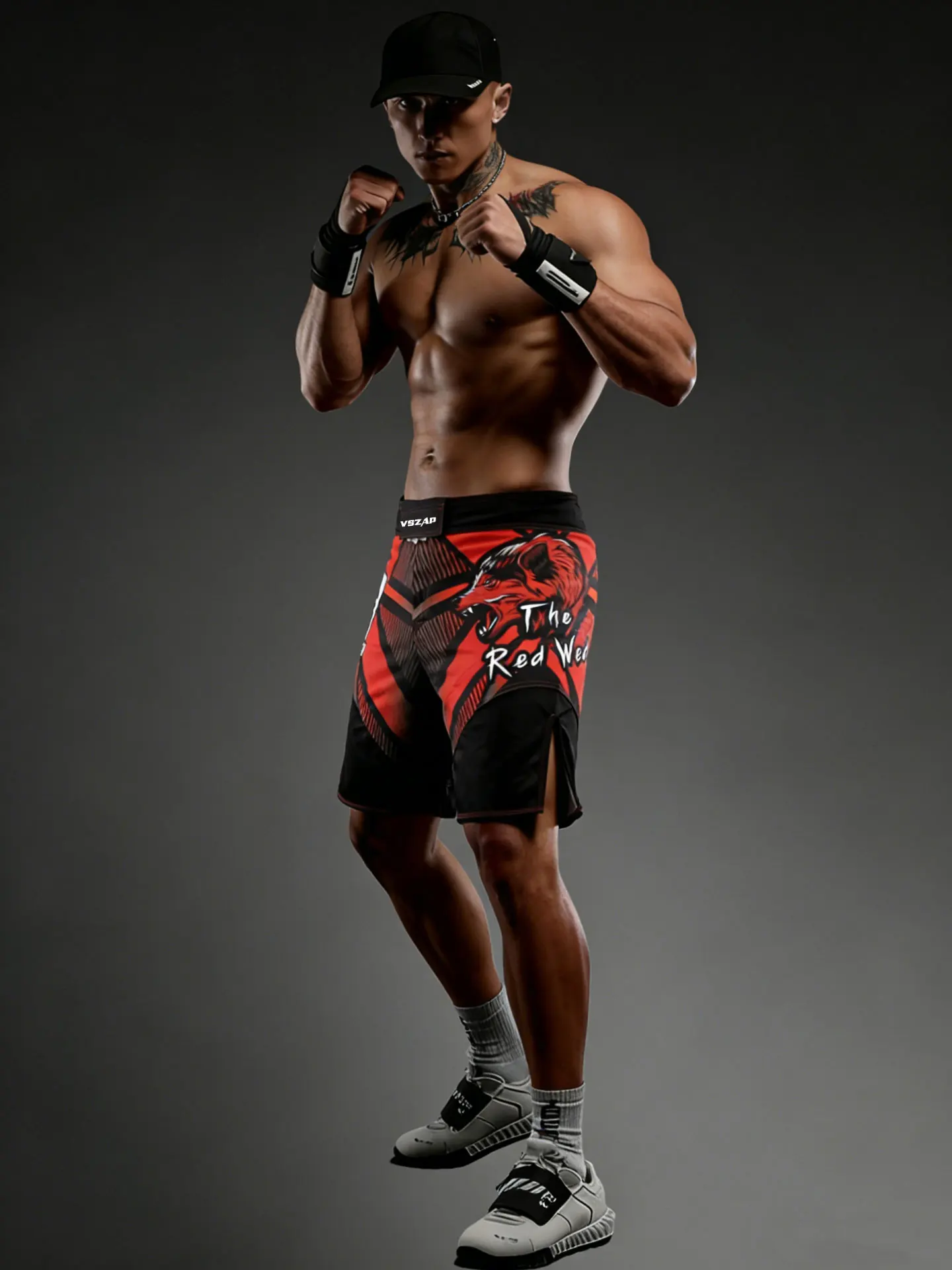 VSZAP Red Wolf Head Sport orts Breathable Qui Dry Anti-Friction Training Fitn Leisure Cetition MMA Five-Quarter Pants
VSZAP Red Wolf Head Sport orts Breathable Qui Dry Anti-Friction Training Fitn Leisure Cetition MMA Five-Quarter Pants