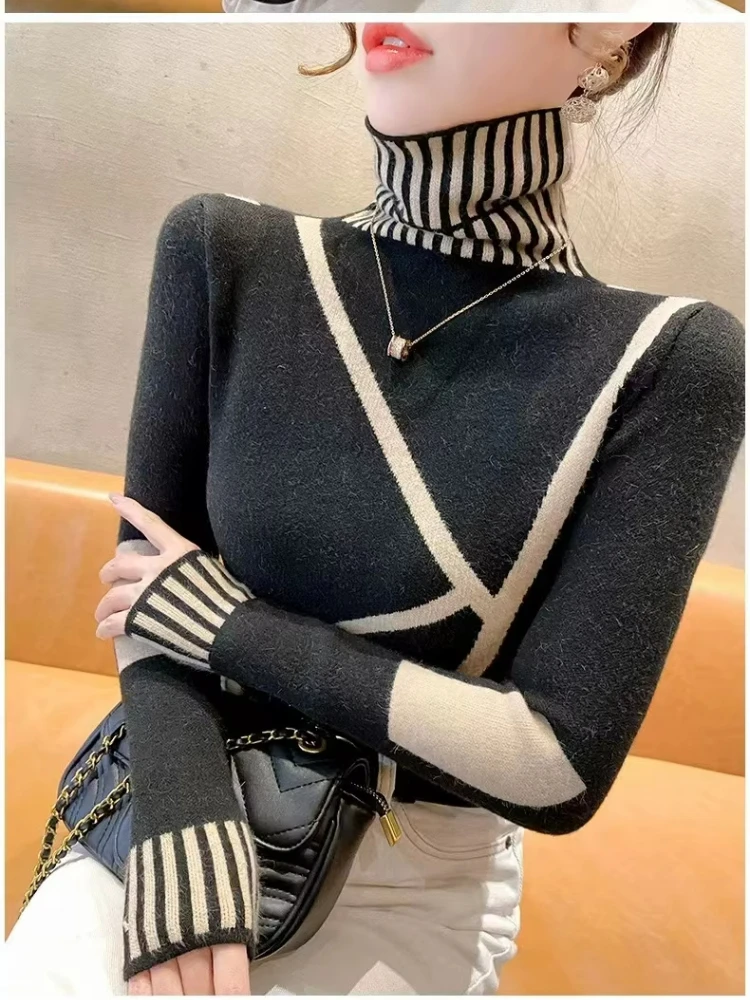 Women's Clothing Fashion All-match Turtleneck Long Sleeve Sweaters Autumn Winter Elegant Chic Slim Knit Pullovers Lady Y2k Tops
Women's Clothing Fashion All-match Turtleneck Long Sleeve Sweaters Autumn Winter Elegant Chic Slim Knit Pullovers Lady Y2k Tops