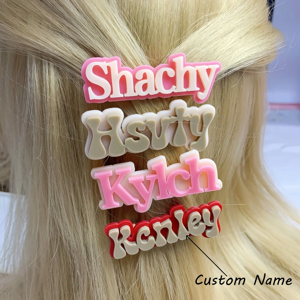 Customized Acrylic Name Clip for Woman Girl Custom Name Hair Pin Personalized Rhinestone Letter Hair Clamps for Thin Thick Hair
Customized Acrylic Name Clip for Woman Girl Custom Name Hair Pin Personalized Rhinestone Letter Hair Clamps for Thin Thick Hair