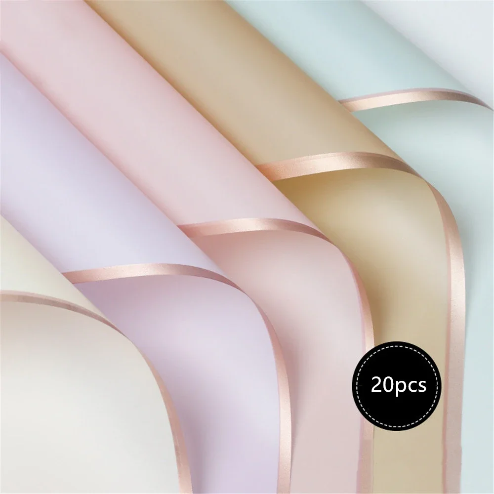 20PCS/PACK Golden Border Rose Flower Wrapping Paper Korean Style Half Transparent Gift Wrap Florist Bouquet Wrapping Paper
20PCS/PACK Golden Border Rose Flower Wrapping Paper Korean Style Half Transparent Gift Wrap Florist Bouquet Wrapping Paper