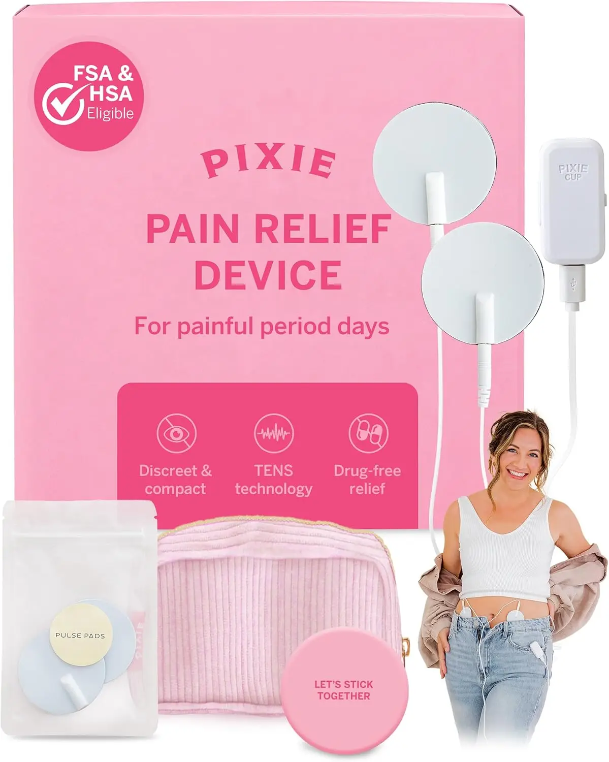 Period Pain Relief Device TENS Unit for Menstrual Cramps, Wearable & Discreet Under Clothes
Period Pain Relief Device TENS Unit for Menstrual Cramps, Wearable & Discreet Under Clothes