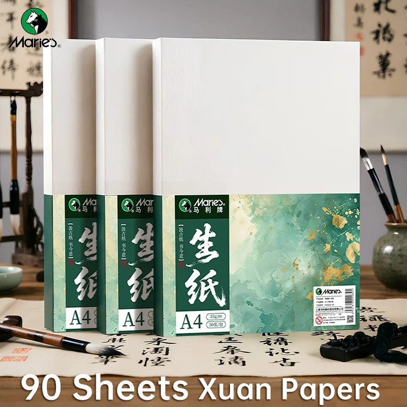 90 Sheets Marie's Rice Paper (Raw) for Sumi & Chinese Painting,Soft Sheng Xuan Paper for Ink Drawing,Writing,Watercolors
90 Sheets Marie's Rice Paper (Raw) for Sumi & Chinese Painting,Soft Sheng Xuan Paper for Ink Drawing,Writing,Watercolors