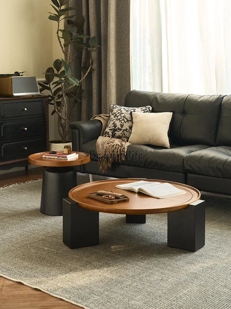 *French retro solid wood round coffee table combination small apartment living room home medium ancient style
*French retro solid wood round coffee table combination small apartment living room home medium ancient style