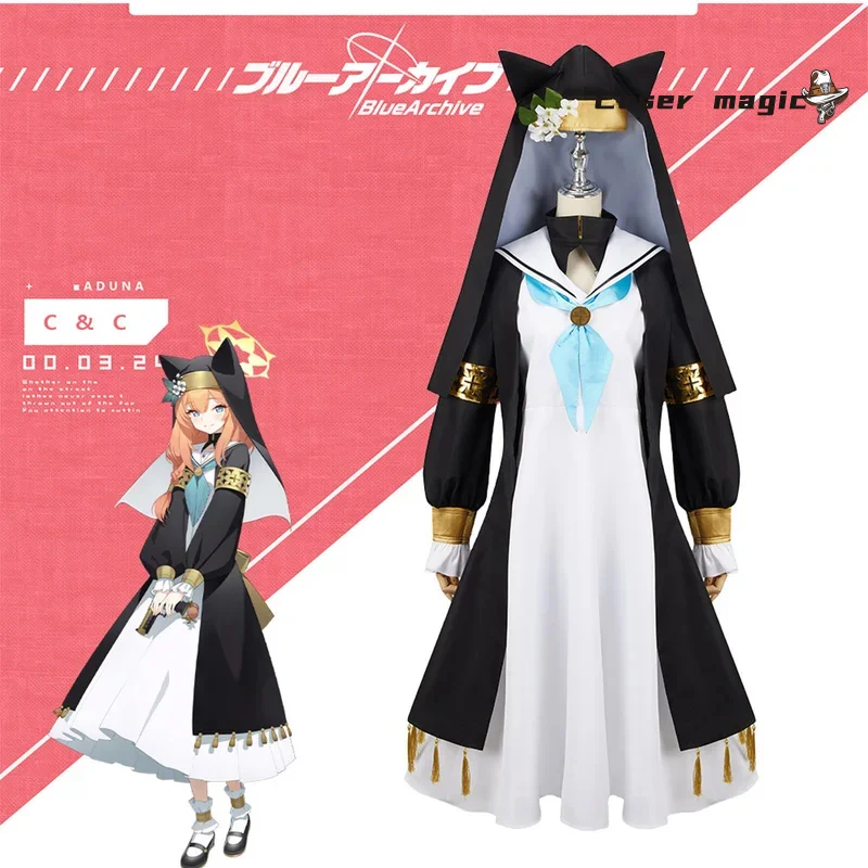 Game Blue Archive Iochi Mari Cosplay Costume Wigs Coat Dress Outfit with Hat Halloween Costumes for Women Uniform Suit
Game Blue Archive Iochi Mari Cosplay Costume Wigs Coat Dress Outfit with Hat Halloween Costumes for Women Uniform Suit