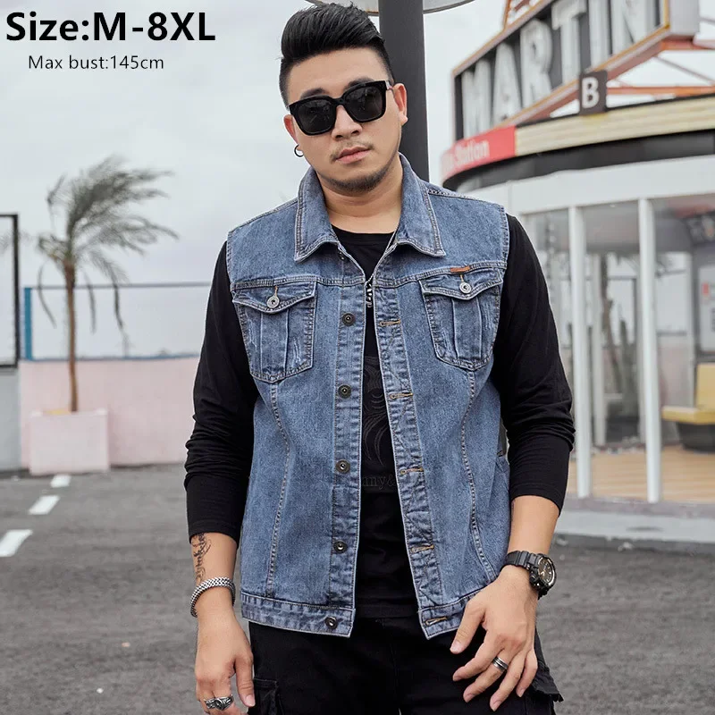 Denim Mens Waistcoat Oversized Motorcycle Blue Gray Sleeveless Boys Plus Size 7XL Vests Outdoor Mont Erkek Boys Male Coat
Denim Mens Waistcoat Oversized Motorcycle Blue Gray Sleeveless Boys Plus Size 7XL Vests Outdoor Mont Erkek Boys Male Coat