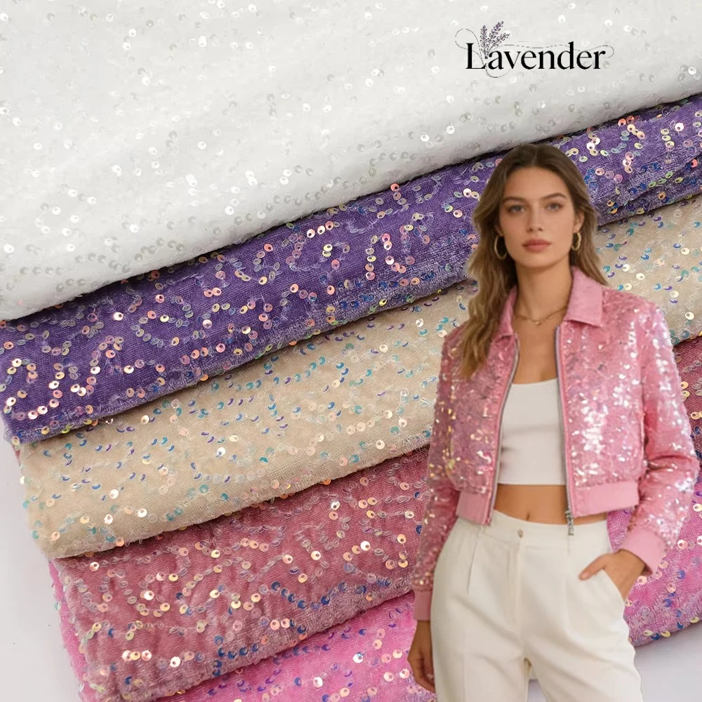 Luxurious and Shiny 3-millimeter Embroidered Sequin Velvet Fabric Can Be Used for the Production of Spring and Autumn Clothing
Luxurious and Shiny 3-millimeter Embroidered Sequin Velvet Fabric Can Be Used for the Production of Spring and Autumn Clothing