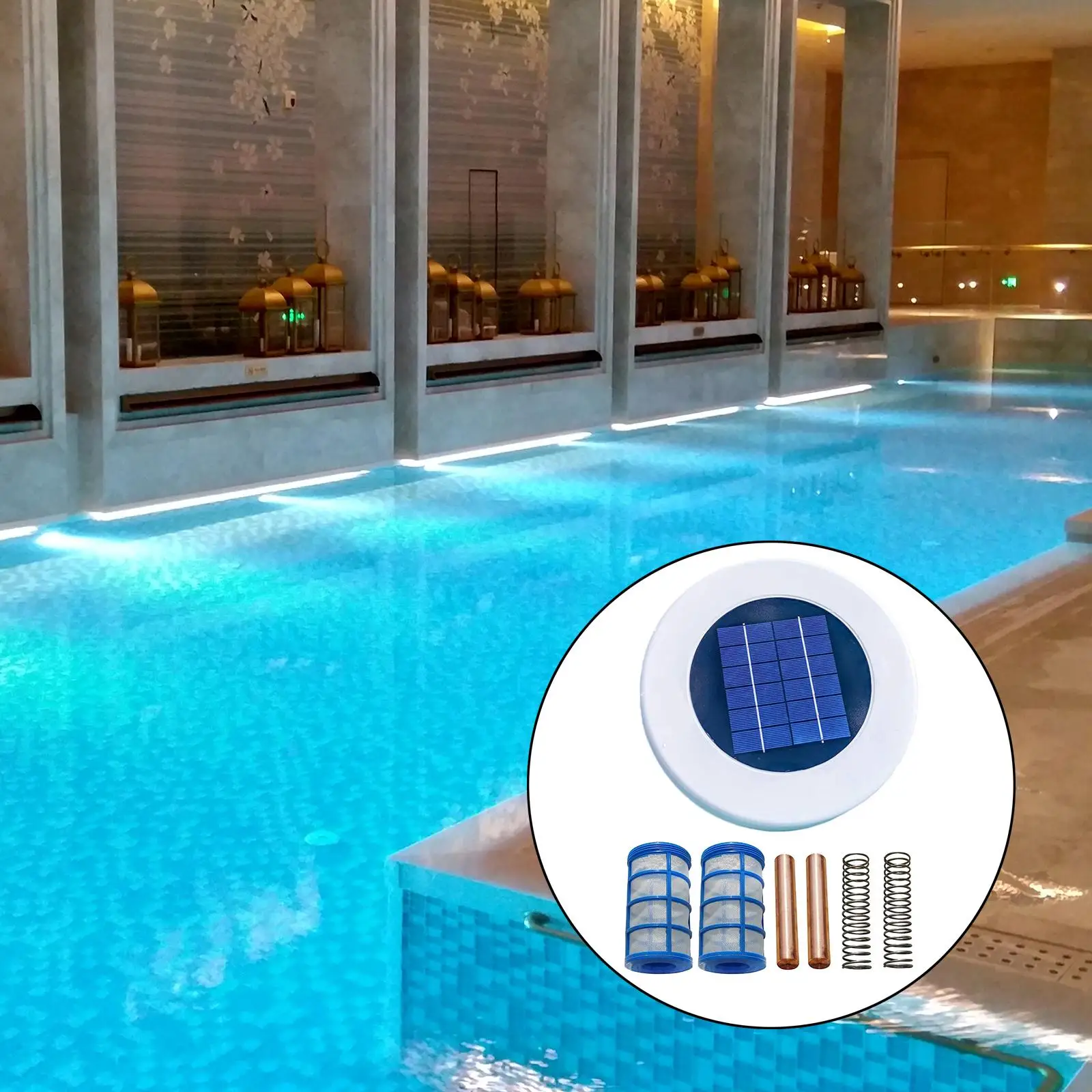 Solar Power Swimming Pool Water Purifier Solar Pool-Ionizer Swimming Pool Water Algae Resistance Chlorine-Free Pool Clarifier
Solar Power Swimming Pool Water Purifier Solar Pool-Ionizer Swimming Pool Water Algae Resistance Chlorine-Free Pool Clarifier