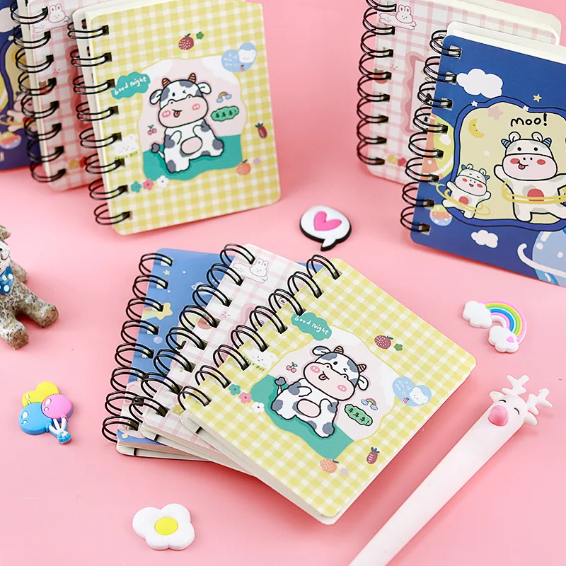 Kawai Cartoon Animal Rollover Coil Notebook Portable Cute Cow Mini Notepad Portable Pocket Office School Supplies Stationery
Kawai Cartoon Animal Rollover Coil Notebook Portable Cute Cow Mini Notepad Portable Pocket Office School Supplies Stationery