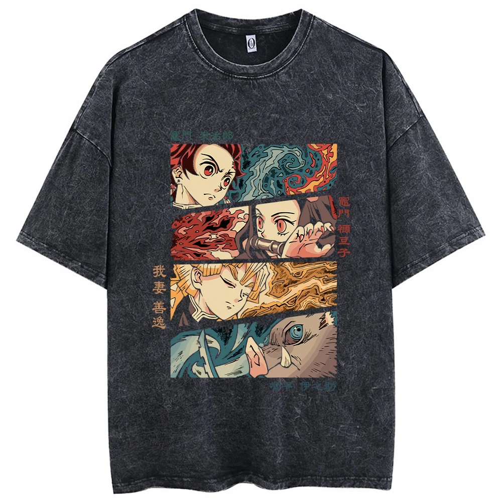 Anime Demon Slayer Kamado Tanjirou Agatsuma Zenitsu Print T Shirt Men Women Washed Cotton T-shirts Manga Tshirt Harajuku Tops
Anime Demon Slayer Kamado Tanjirou Agatsuma Zenitsu Print T Shirt Men Women Washed Cotton T-shirts Manga Tshirt Harajuku Tops