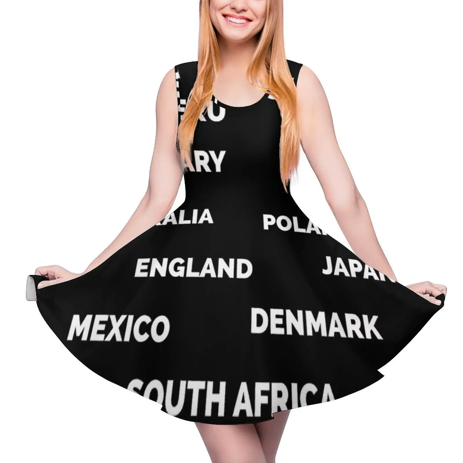 COUNTRIES - white typography Sleeveless Dress Women"s dresses Female dress elegant dresses for women
COUNTRIES - white typography Sleeveless Dress Women"s dresses Female dress elegant dresses for women