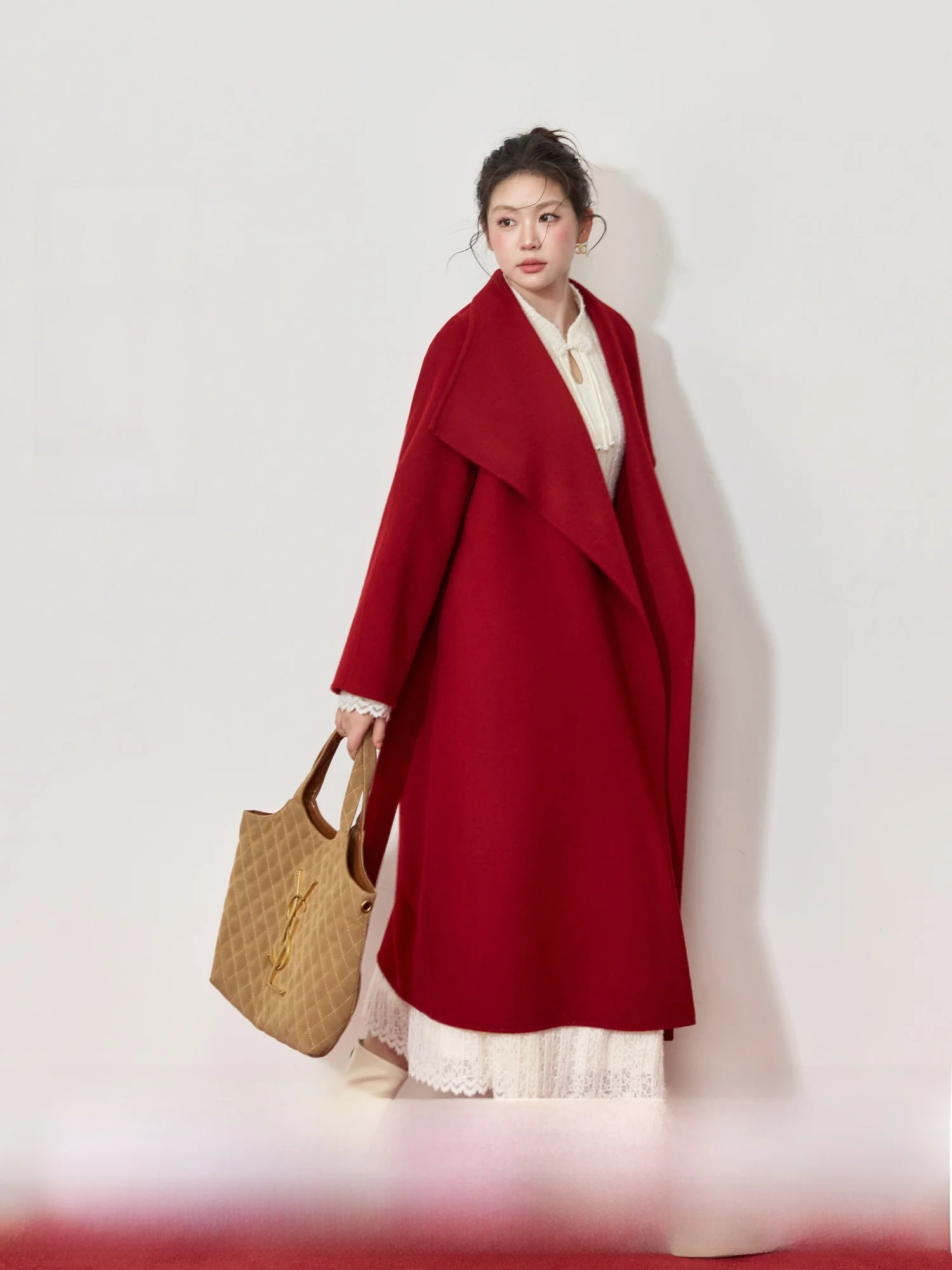 Blue Language Large Size Woolen Double-Faced Tweed Coat Collared Winter New Year Red Engagement Outerwear Women's Faion
Blue Language Large Size Woolen Double-Faced Tweed Coat Collared Winter New Year Red Engagement Outerwear Women's Faion