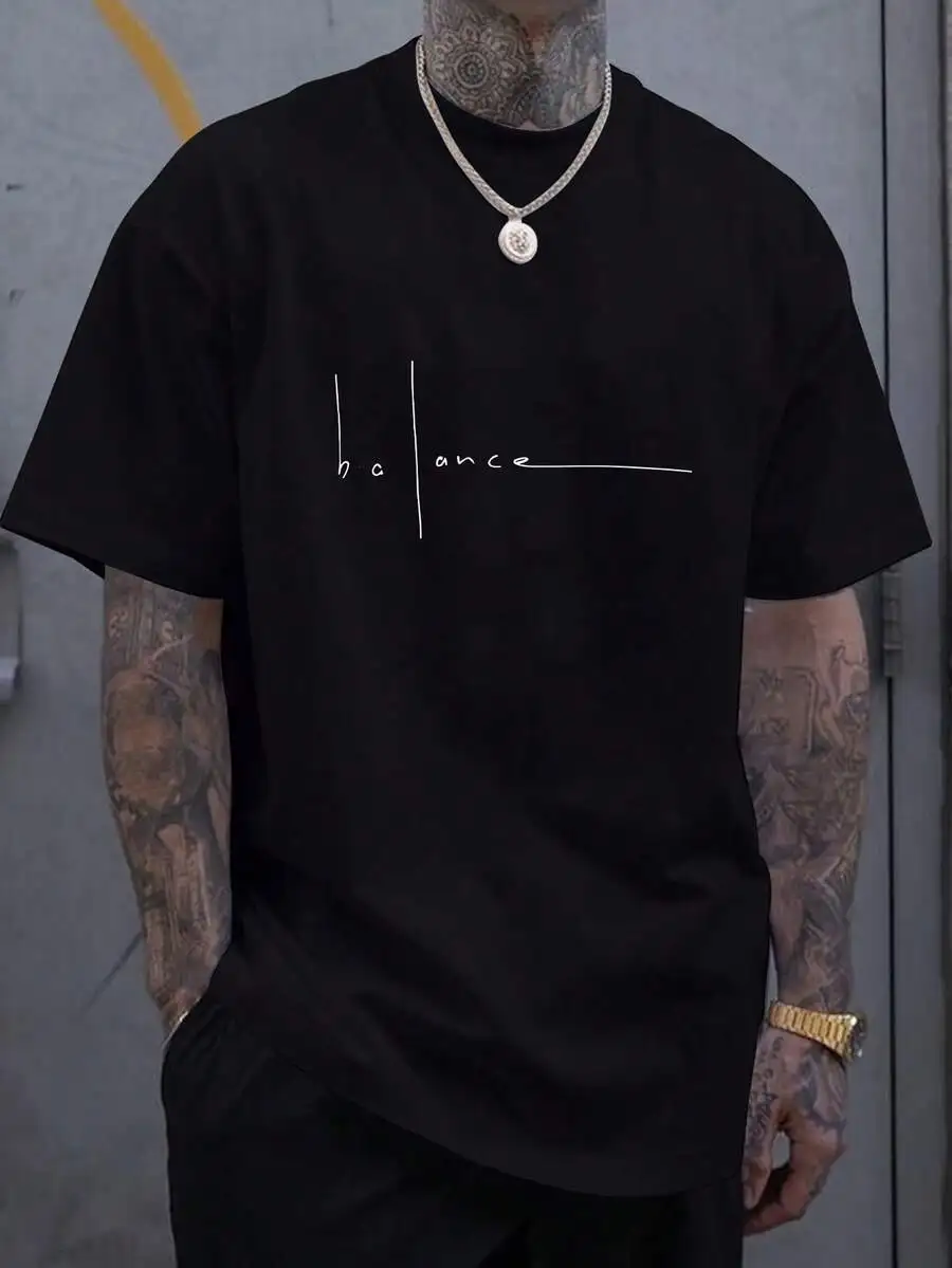 Mens Letter Print Round Neck Short Sleeve Casual T-Shirt
Mens Letter Print Round Neck Short Sleeve Casual T-Shirt