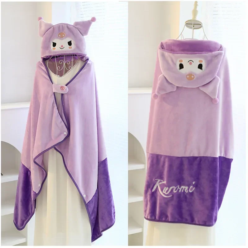 MINISO Sanrio Аниме фигурки Kuromi с капюшоном Мультяшные милые офисные накидки кондиционер одеяло мягкая плюшевая накидка подарок для девочки
MINISO Sanrio Аниме фигурки Kuromi с капюшоном Мультяшные милые офисные накидки кондиционер одеяло мягкая плюшевая накидка подарок для девочки